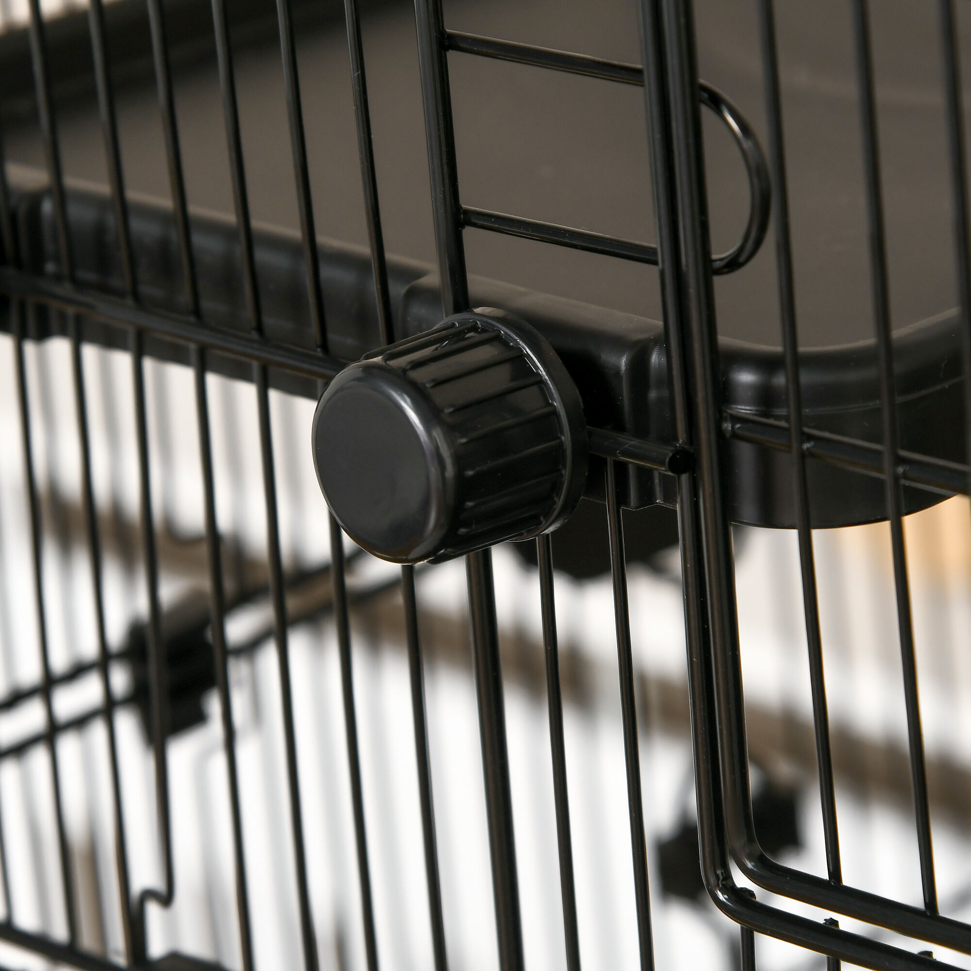 Dog Crate, Small Animal Cage with Wheels, Portable Bunny Cage 6-Tier, Black Pet Playpen,Steel Chicken Coop, Pet Supplies Pens & Hutches