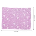 thumbnail image 7 of Stars Pattern Soft Cozy Polyester Blanket for Boys Girls, All Seasons Gifts Blanket for Kids.(2.5x3.3ft) [Purple], 7 of 7