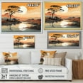 thumbnail image 4 of Designart "Minimalist And Charming African Landscape I" Africa Floater Framed Canvas Wall Art, 4 of 5
