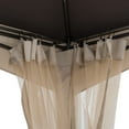 Sunjoy Katy 10 ft. x 12 ft. Brown and Tan 2tier Steel Gazebo with
