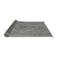 thumbnail image 2 of Ahgly Company Indoor Round Abstract Gray Modern Area Rugs, 3' Round, 2 of 4
