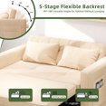 thumbnail image 6 of Uforic 3 in 1 Convertible Pull Out Sofa Bed, 55" Modern, Detachable Arm Pockets, Velvet Loveseat Sleeper, 6 of 9