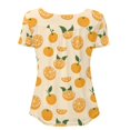 thumbnail image 5 of Chririnla Orange Womens Tops Short Sleeve Workout Blouses Asymmetrical T-shirts Plus Size Summer Tops for Women Ladies, 5 of 6