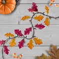 thumbnail image 2 of Northlight Pre-Lit Autumn Leaves Fall Harvest Garland - 8.75' x 4" - Clear Lights, 2 of 3