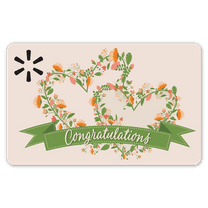 Flower Hearts & Congrats Banner Walmart Gift Card