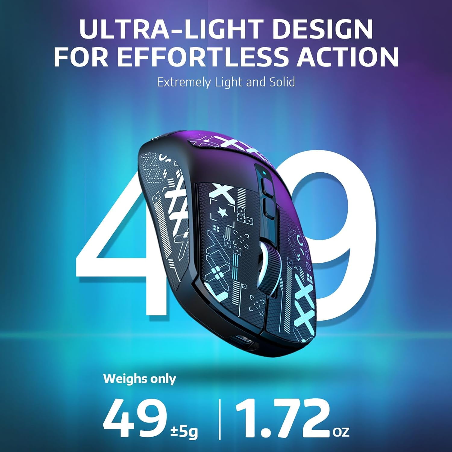 ATTACK SHARK X6 49g SUPERLIGHT Mouse with Magnetic Charging Dock, PixArt PAW3395 Gaming Sensor, BT/2.4G Wireless/Wired Gaming Mouse with Tape, 26000 DPI, X3 Upgrade Mice for Win11/Xbox/PS/Mac (Black)
