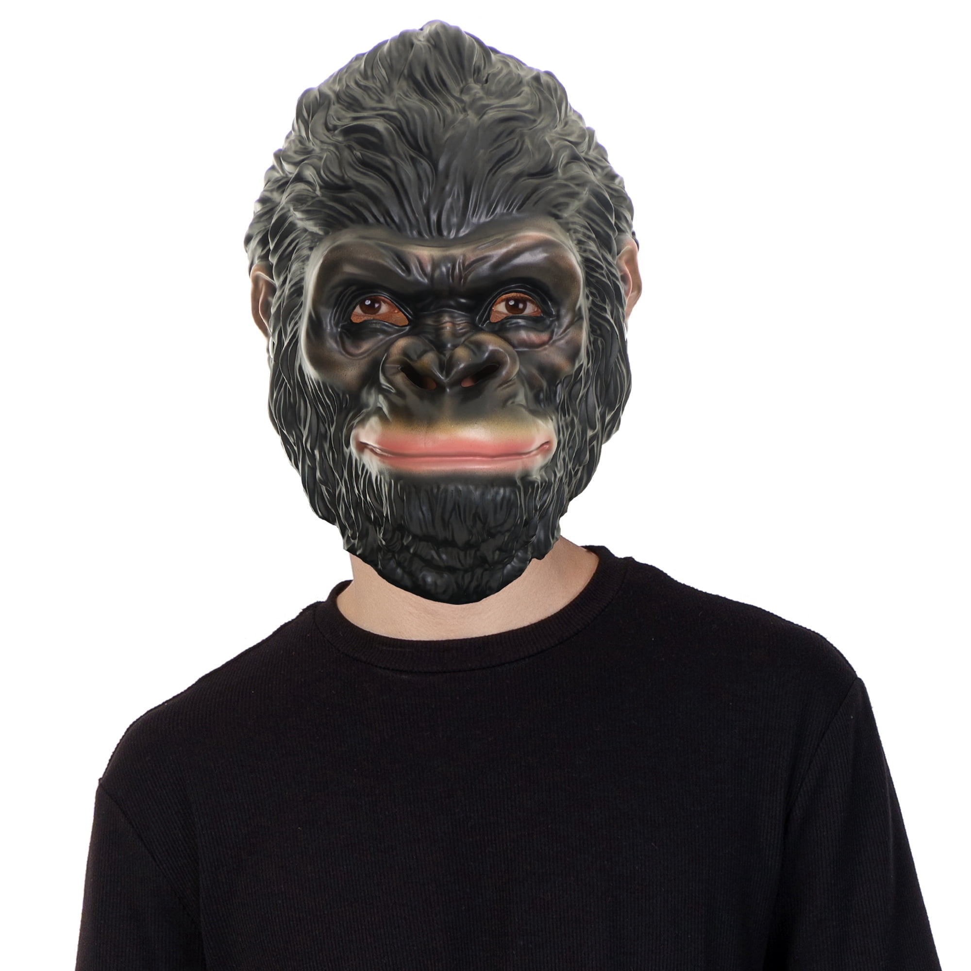 Gorilla Mask Costume Accessory for Adults, Black, Halloween by Way To Celebrate