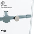 thumbnail image 6 of VIGO Elan 44 to 48 in. W x 74 in. H Sliding Frameless Shower Door in Stainless Steel with 3/8 in. (10mm) Clear Glass, 6 of 15