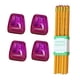 thumbnail image 2 of Juego de 4 sacapuntas de colores y 10 lápices transparentes, con diseño geométrico de doble agujero, ideal para aulas, artistas, estudiantes, escuelas, hogar y oficina., 2 of 8