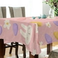 thumbnail image 3 of Coolnut Rabbits Easter Eggs Tablecloth Rectangle Colorful Table Cloth Large Square Table Cover for Dining Kitchen Party 54"x72" Decor Gift, 3 of 7