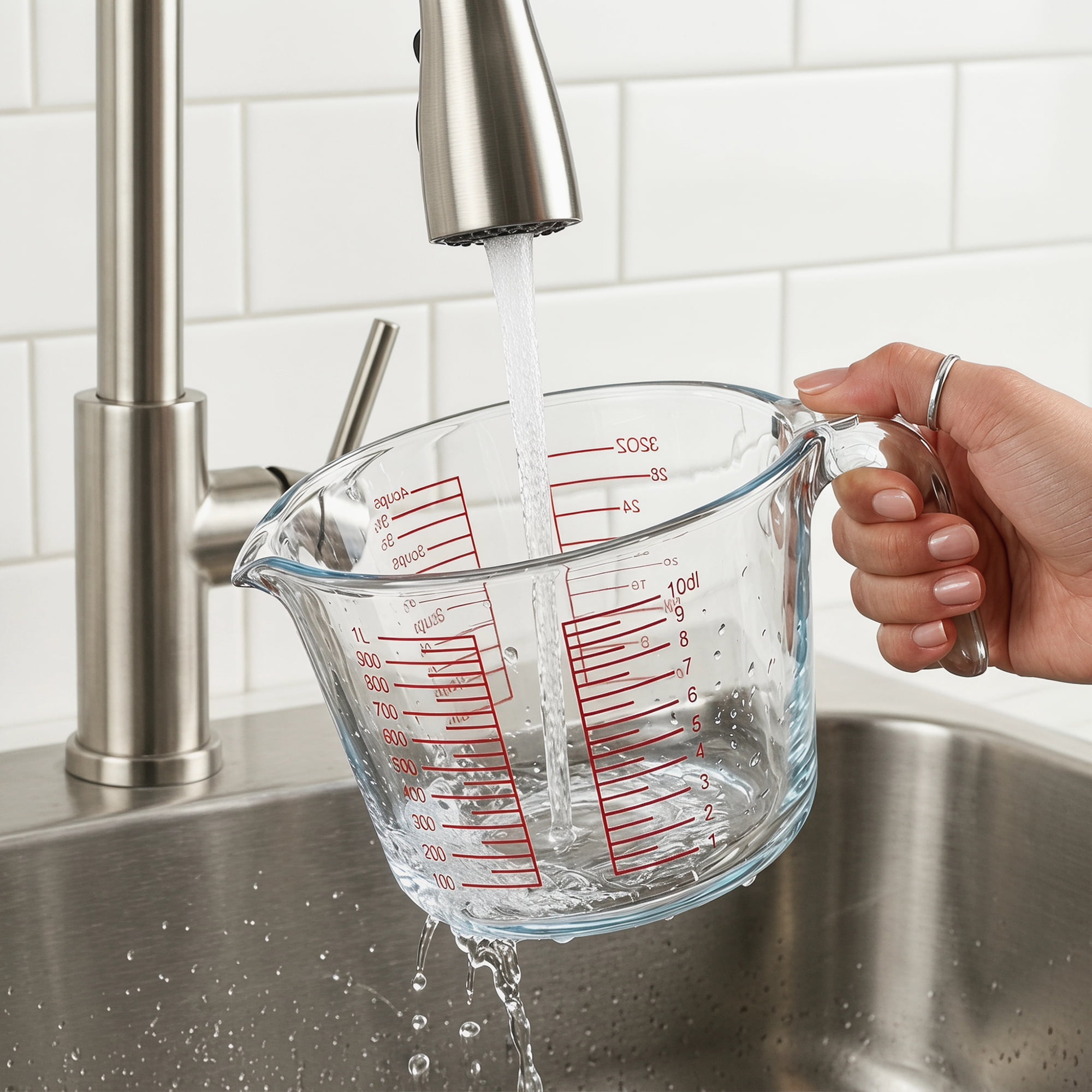 Unique Bargains Measuring Cup, 1 Cup Glass Measuring Cups for Kitchen Baking Clear 1000ml