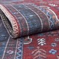 thumbnail image 5 of Rugs.com Mangata Collection Rug – 5' 3 Round Red And Blue Low Rug Perfect For Kitchens, Dining Rooms, 5 of 9