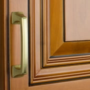GlideRite 3 in. Center Classic Base Pull Cabinet Hardware Handle, Satin Gold