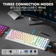 thumbnail image 2 of Restored AULA F99 Pro Wireless Mechanical Keyboard-Silent Version,BT5.0/2.4GHz/USB-C Hot Swappable Custom Keyboard,Gasket Structure,Pre-lubed Linear Switches RGB Backlit Computer Gaming Keyboards (Refurbished), 2 of 9
