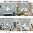 thumbnail image 3 of Green Purple Boho Swag Valances for Windows, Kitchen Window Curtains Over Sink, Vintage Abstract Art Floral Ethnic Tribe Window Treatment Curtains for Living Room/Bedroom 2 Panel Sets 36"x45", 3 of 8