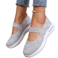 thumbnail image 2 of UDAUDU Womens Orthopedic Shoes Arch Support Slip on Non Slip Golf Shoes Breathable Mesh Stretch Business Casual Shoes Comfort 2026 Orthopedic Shoes Gray 9 Wide, 2 of 8