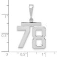 thumbnail image 2 of 14k White Gold Polished Finish Medium Size Number 78 Charm Pendant, 2 of 2