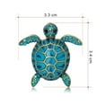 thumbnail image 5 of tasrioml Sea Turtle Brooch Oil-dripping Rhinestone Animal Shape Retro Personality Gift Alloy Women Men Business Suit Lapel Pin Fashion Jewelry, 5 of 7