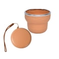 thumbnail image 2 of Vaso de agua plegable de silicona de 200 ml con tapa y cuerda colgante, vaso portátil para viajes, camping y exteriores, para bebidas frías y calientes., 2 of 6