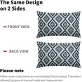 thumbnail image 5 of Navy Blue Boho Lumbar Pillow Covers 12x20 Inch Set of 2, Bohemian Geometric Pattern Modern Abstract Decorative Throw Pillow Cases Cushion Covers Summer Decoration Gift Farmhouse Sofa Couch Bed Decor, 5 of 6