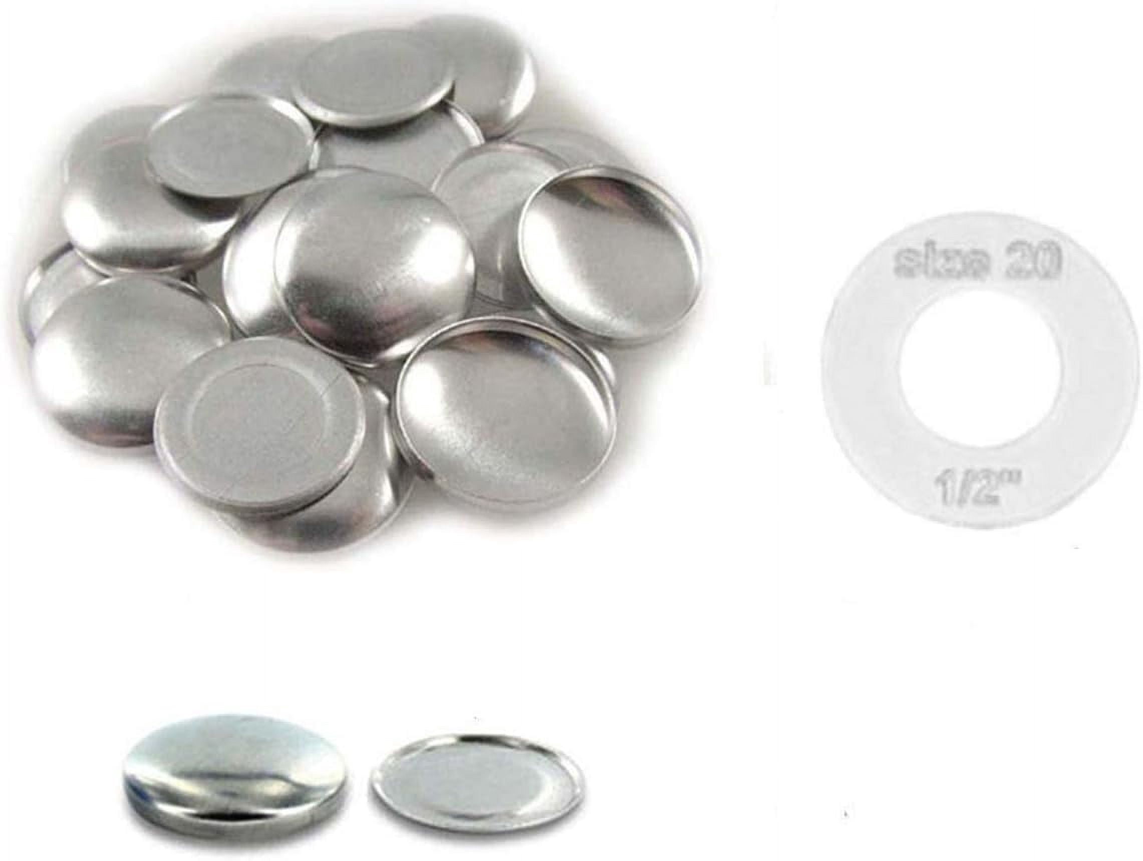 Sze 20 (1/2") Buttons to Cover/Self Cover Buttons wth Flat Backs by     - Qty 50 (wth Template)