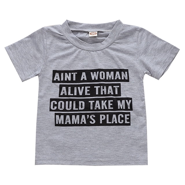 Gibobby Playera TéRmica Ligera Camiseta de manga corta de algodón con estampado de primavera y verano para niños pequeños y bebés(Gris, 1-2 Años)