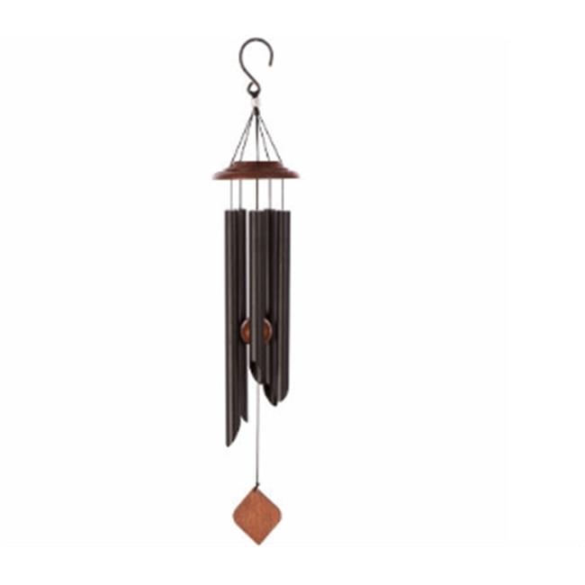 Carson Home Accents 10346 26 inch Angle Cut Chimes Walnut & Black