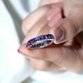 thumbnail image 6 of Rosec Jewels Princess Cut Amethyst Eternity Ring for Women in Channel Setting (AAA Grade), 18K White Gold, US 10.00, 6 of 8