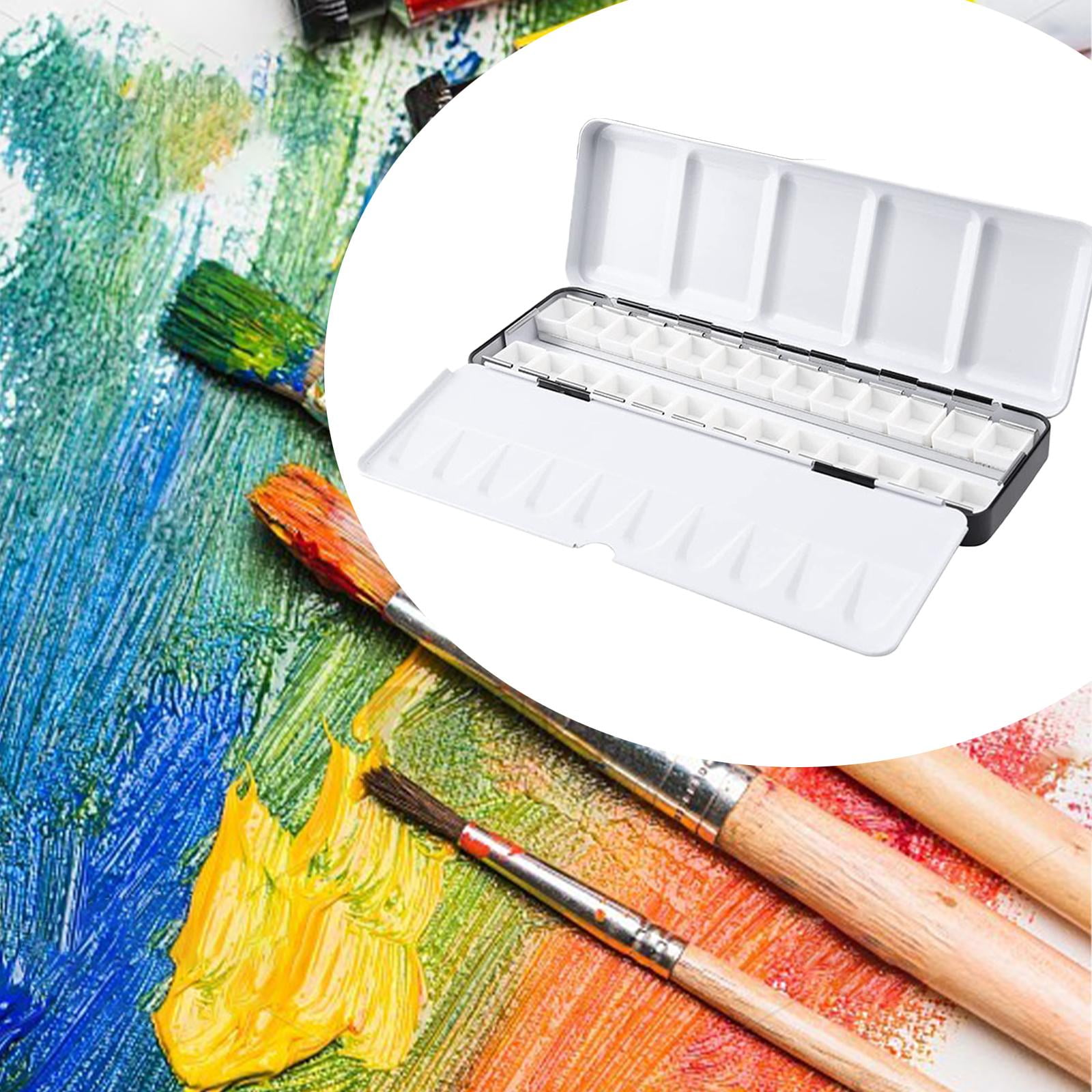 Abbraccia Watercolor Palette Folded Out Palette Compact for Artists Paint Case Paint Case for DIY Water Colour Oils Paints Air Painting 26 Half Pans