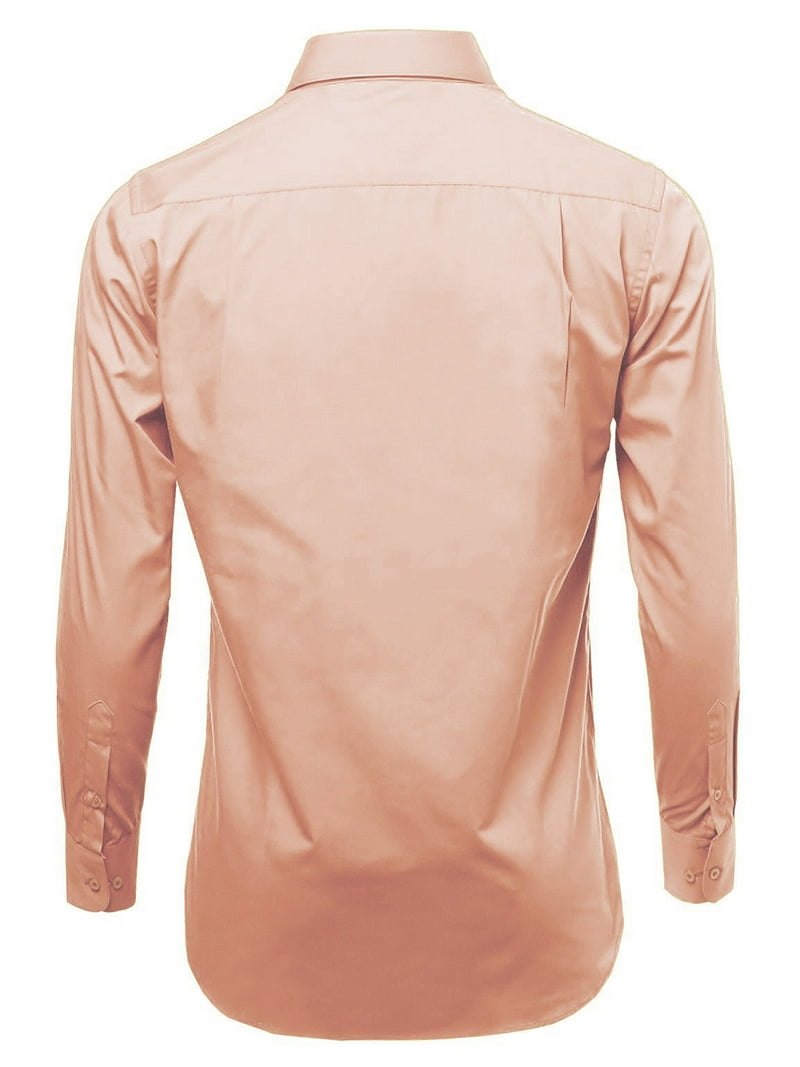 peach men dress shirt Bradford Italian Linen Shirt in Peach - M