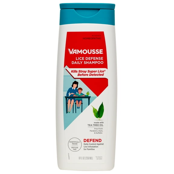 Vamousse Lice Defense Daily Shampoo, Super Lice Killing and Prevention, 8 fl. oz.