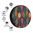 thumbnail image 4 of Fuzoiu Autumn Leaves Print Universal Spare Tire Cover with Buckle Strap, Waterproof Wheel Covers for Jeep, Trailer, RV, Truck and All Car-17 inch, 4 of 6