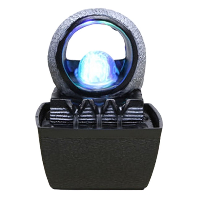 jifeng Résine Cascade avec LED Lumières Chambre Simulation Intérieure Feng Shui C
