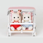 Sylvanian Families Double Pushchair Doll Strollers Pink