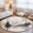 Gray, variant on Round Rugs 6Ft, Black Beige Oil Painting Round Area Rug Washable Indoor Throw Carpet, Minimalist Abstract Industrial Soft Non Slip Circle Rug for Office Cabinet Home Decor Aesthetic