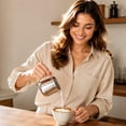 thumbnail image 7 of Stainless Steel Creamer Pitcher, 8 oz Small Serving Jug with Easy-Pour Spout and Handle for Espresso, Milk, Cream, Syrup and Sauce, by Zovey, 7 of 7