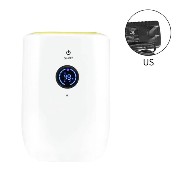 Deshumidificador de aire Secador LCD eléctrico digital portátil para el hogar Extracción de humedad para el sótano de la casa Enchufe de EE. UU. Eigraketly HA8186-02B