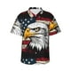 thumbnail image 1 of Fotbe American Bald Eagle Camisa Hawaiana para Hombre Unisex – Camisa Casual de Verano con Botones de Manga Corta de Algodón y Lino,3X-Large, 1 of 7