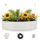 thumbnail image 1 of QinaQin Cama de cultivo redonda de acero galvanizado de 4 x 4 x 1 pies, jardinera metálica para exterior ideal para flores, vegetales y huerto elevado, 1 of 7