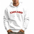 thumbnail image 2 of Men's 100% Cotton CHICAGO Hoodie 330g Thick Pocket Hood, 2 of 16