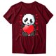 thumbnail image 5 of Camiseta estampada de manga corta con estampado de animales para mujer, cuello redondo, informal, suelta, blusas, camisas, túnicas Pompotops hkajfhjk462704, 5 of 5