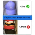 thumbnail image 4 of Misslo Clear Hat Storage Bag w/ Zippered Dustproof Lid, 25"x7.6", Transparent, Holds 20 Caps, 4 of 8