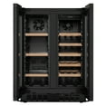 thumbnail image 3 of KoolMore Reserve 24 in. French Door Dual Zone Panel Ready Under-Counter Cooler with Wooden Shelves and 20 Bottle Capacity in the Right Zone and 2.1 Cu. Ft. on the Left in Black (KM-CWB24-WPR), 3 of 9