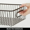 mDesign Small Metal Bathroom Storage Organizer Basket, 4 Pack - Bronze ...