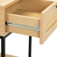 thumbnail image 6 of Clearance! Natural Rattan Nightstand Bedside Table with one Drawer and Bottom Shelf Set of 2, 6 of 9