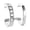 White K, variant on 1Pc Women Rhinestone Double Layer Ear Cuff Clip On Earring Non Piercing Jewelry-White K