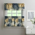 thumbnail image 2 of Kitchen Curtains 24 Inch Short - 3 Panel Set, Rod Pocket Window Curtain with Tropical Leaf Botanical Print, 100% Polyester for Farmhouse, Cafe, Kitchen, Bedroom, Easy Wash, 2 of 5