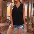 thumbnail image 2 of Delayuji Womens Tank Tops Sleeveless Blouses Business Casual Tank Shirts V Neck Summer Basic Camisole Black L Nylon,Spandex Spring Tops for Women, 2 of 9
