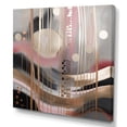 thumbnail image 2 of Designart "Pink Rosegold Circle Chaos I" Modern Shapes Transitional Wall Art Print, 2 of 5