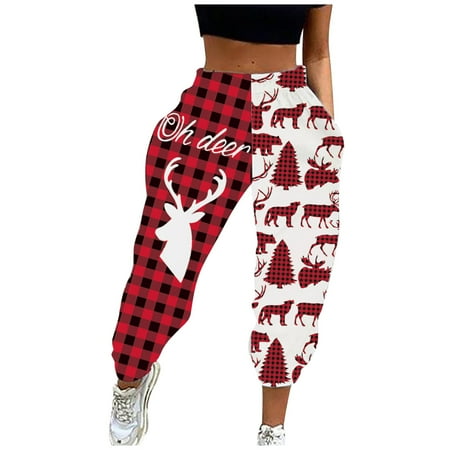 

Cartoon Casual Christmas Parent-Child Outfit Leisure Wear Matching Family Christmas Pajamas Set Christmas Pjs For Family Set Red Plaid Top And Long Pants Sleepwear Sets